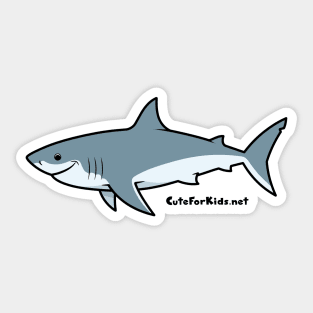 CuteForKids - Great White Shark - Branded Sticker